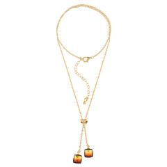Collar en plata con Ámbar del Báltico amanecer