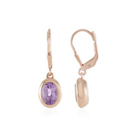 Pendientes en plata con Amatista Rosa de Francia
