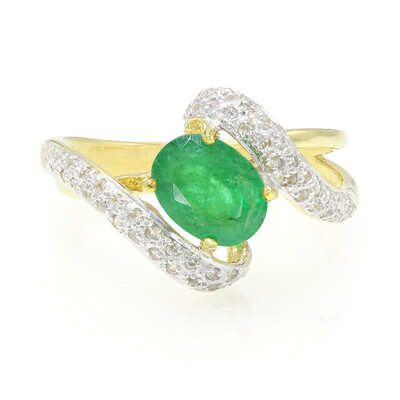 Anillo en plata con Esmeralda de Bahía