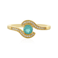 Anillo en plata con Apatita azul