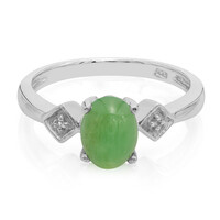 Anillo en plata con Crisoprasa imperial