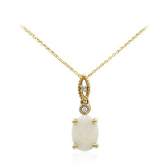 Collar en oro con Ópalo blanco