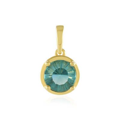 Colgante en plata con Fluorita verde