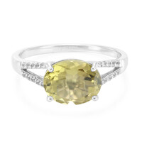 Anillo en plata con Cuarzo oliva