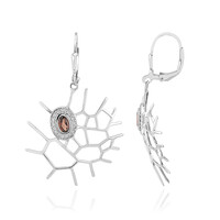 Pendientes en plata con Zircón champán