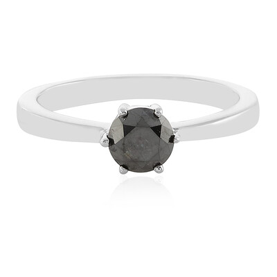 Anillo en plata con Diamante negro