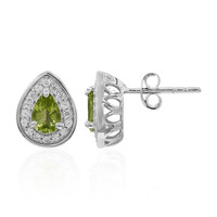 Pendientes en plata con Peridoto de Birmania