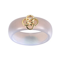 Anillo en plata con Ágata gris