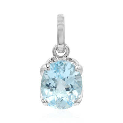 Colgante en plata con Topacio azul cielo
