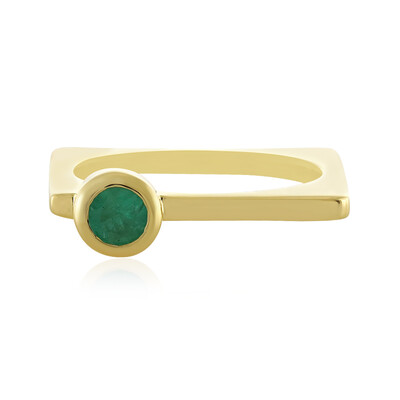 Anillo en plata con Esmeralda de Rusia