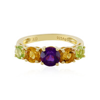 Anillo en plata con Amatista de Zambia