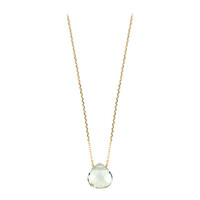 Collar en oro con Amatista verde