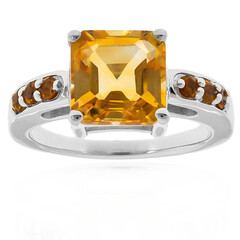 Anillo en plata con Citrino