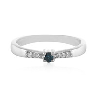 Anillo en plata con Diamante azul I3