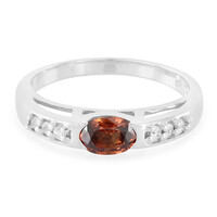 Anillo en plata con Zircón Mashewa naranja