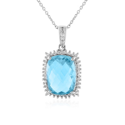 Collar en plata con Topacio azul cielo