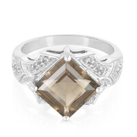 Anillo en plata con Cuarzo ahumado