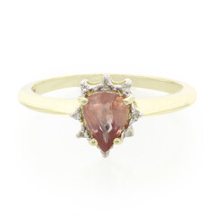 Anillo en oro con Zafiro Padparascha no calentado