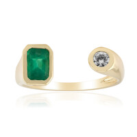 Anillo en oro con Esmeralda de Zambia