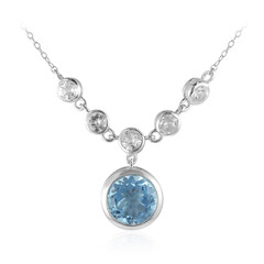Collar en plata con Topacio azul cielo