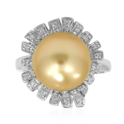 Anillo en plata con Perla dorada del Mar del Sur Kabira  (TPC)