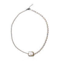 Collar en plata con Perla Keshi (TPC)