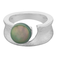 Anillo en plata con Perla cultivada de Tahití