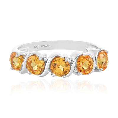 Anillo en plata con Granate mandarina