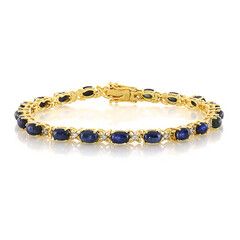 Brazalete en plata con Zafiro estrella azul