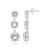 Pendientes en plata con Topacio blanco