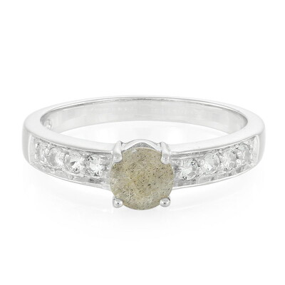 Anillo en plata con Espectrolita