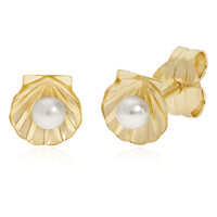 Pendientes en oro con Perla Freshwater