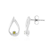 Pendientes en plata con Diamante I3 amarillo