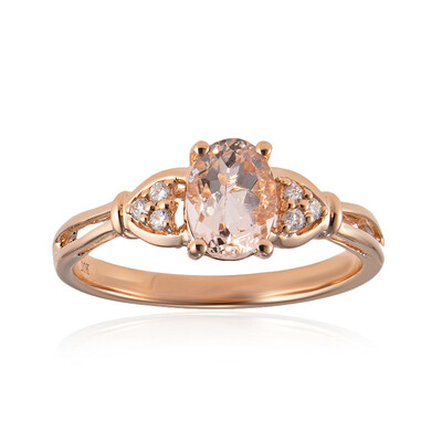 Anillo en oro con Morganita AAA