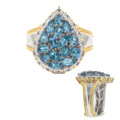 Anillo en plata con Aguamarina (Gems en Vogue)