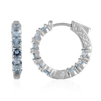 Pendientes en plata con Topacio azul cielo