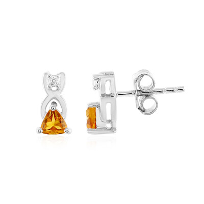 Pendientes en plata con Citrino