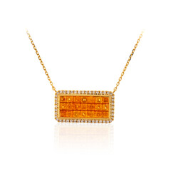 Collar en oro con Granate Mandarina AAA (CIRARI)