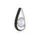 Colgante en plata con Piedra de Luna arcoíris