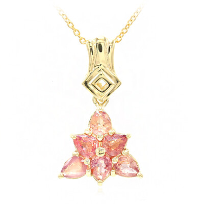 Collar en oro con Zafiro Padparascha no calentado (AMAYANI)