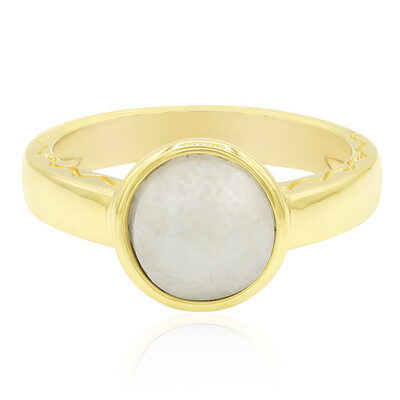 Anillo en plata con Jadeita blanca (Annette)