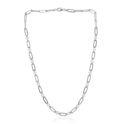 Collar en plata con Topacio blanco