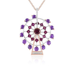 Collar en plata con Rodolita (Gems en Vogue)