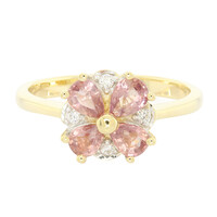 Anillo en oro con Zafiro Padparascha no calentado (AMAYANI)