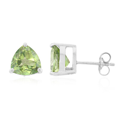 Pendientes en plata con Topacio Kiwi