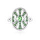 Anillo en plata con Tsavorita de Tanzania