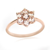 Anillo en oro con Morganita