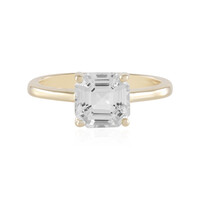 Anillo en plata con Topacio blanco