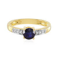Anillo en plata con Zafiro azul de Madagascar