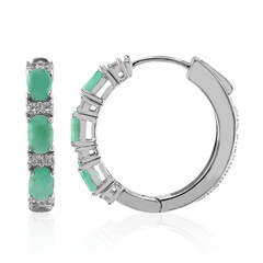 Pendientes en plata con Esmeralda de Brasil
